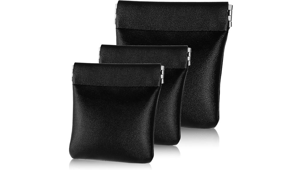 3 pack zipperless pu leather