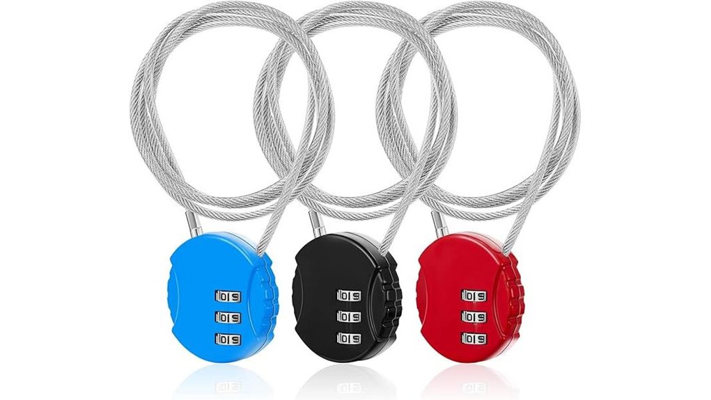 Top Cable Locks for Travel That Keep Gear Secure and Ready to Roll 10 3 piece tsa 3 digit locks