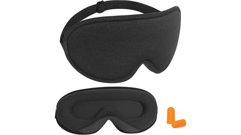 Eye Masks for Planes (No Pressure on Eyelids) Travelers Love 7 3d light blocking strap