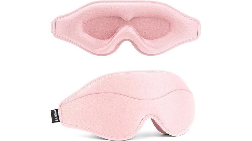 Best Sleep Masks with Adjustable Eye Cups (No Lash Crush) 10 3d lightweight pink mask