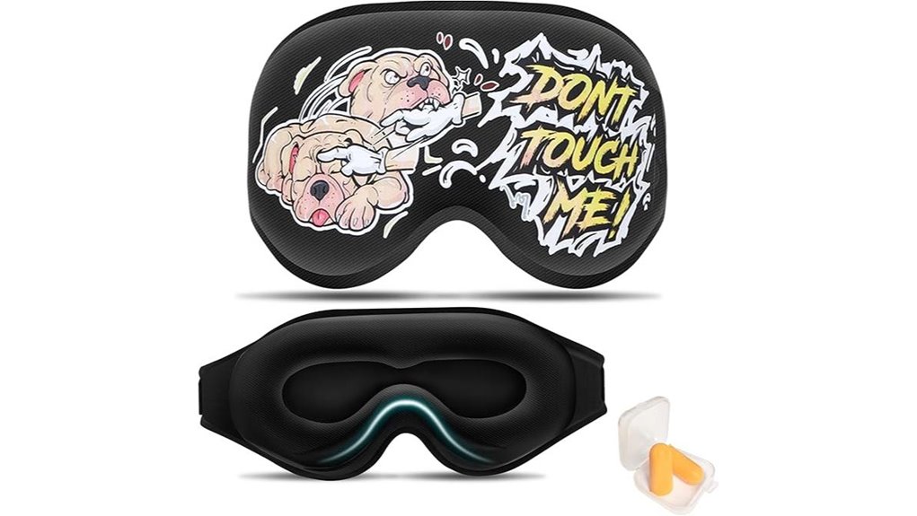 No Pressure Sleep Masks That Keep You Comfortable on Flight 12 3d side black mask