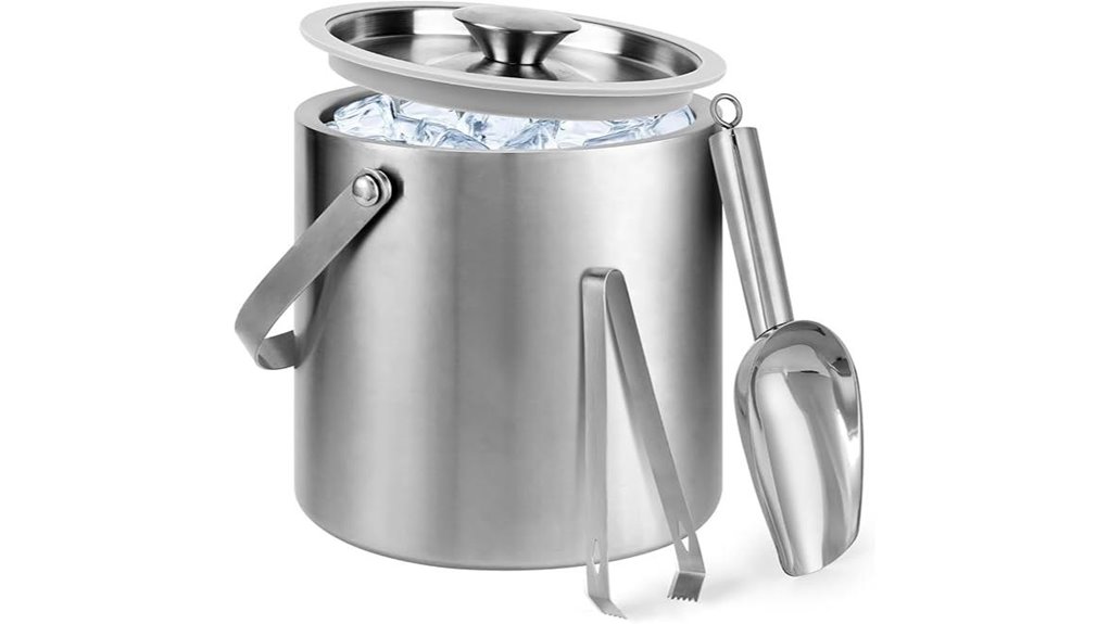 Ice bucket + tongs: The Perfect Pair for Your Home Bar 14 3l double walled bucket scoop