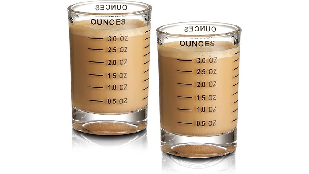 Best Jigger Measuring Cup for Homemade Cocktails 6 3oz shot glasses jigger
