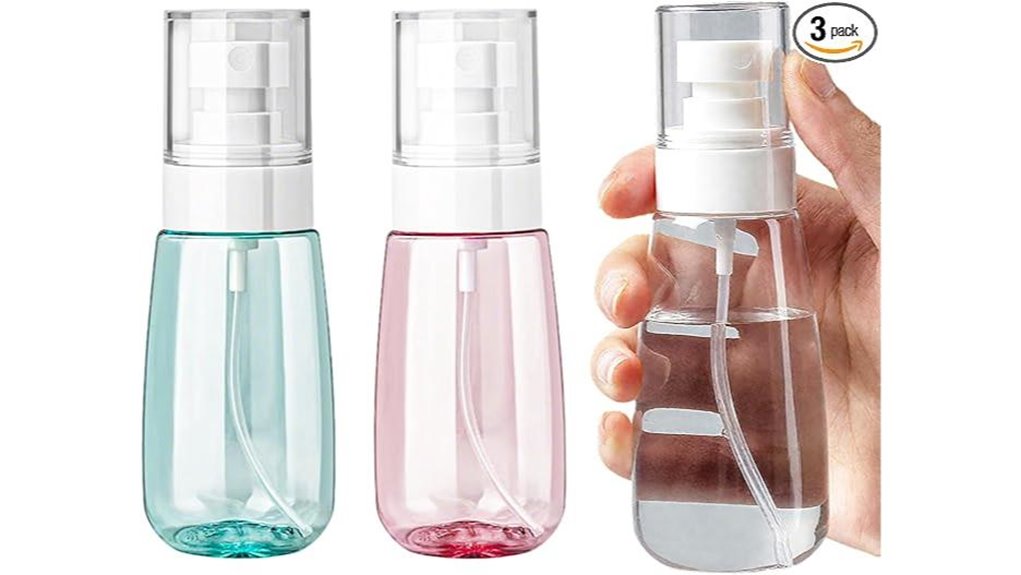 Mini Mist Sprayers for Travel Skincare with Fine Atomization 14 3pack 2oz leak proof refillable
