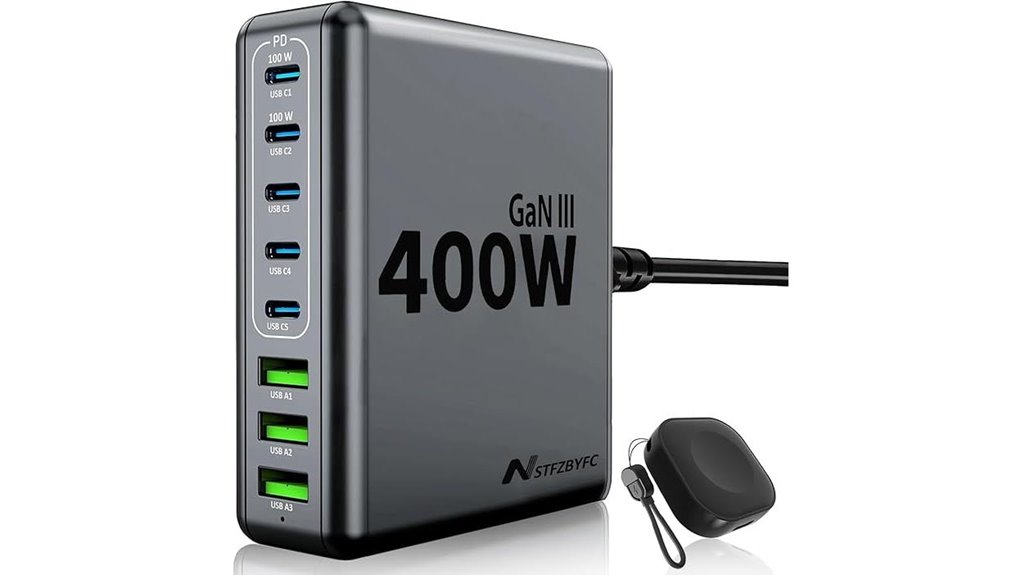 Top Multiport USB‑C Chargers Hotel Guest Needs – GaN Picks 1 400w 8 port iwatch charger