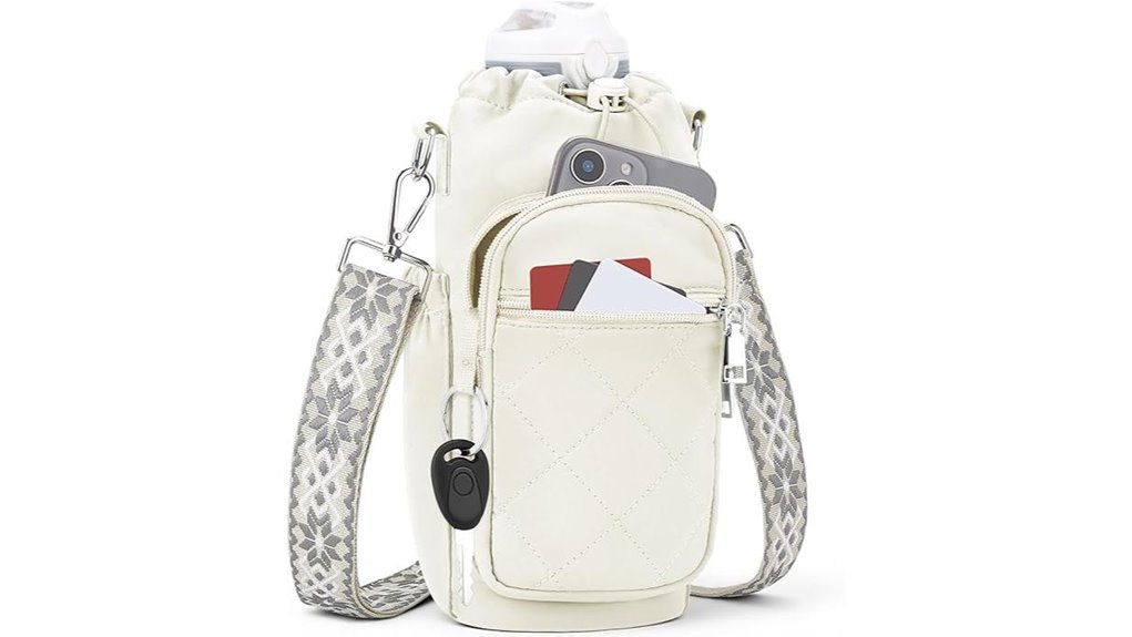 Crossbody Bags Fit a Full Size Water Bottle Handsfree Hydration 7 40oz bottle with pocket