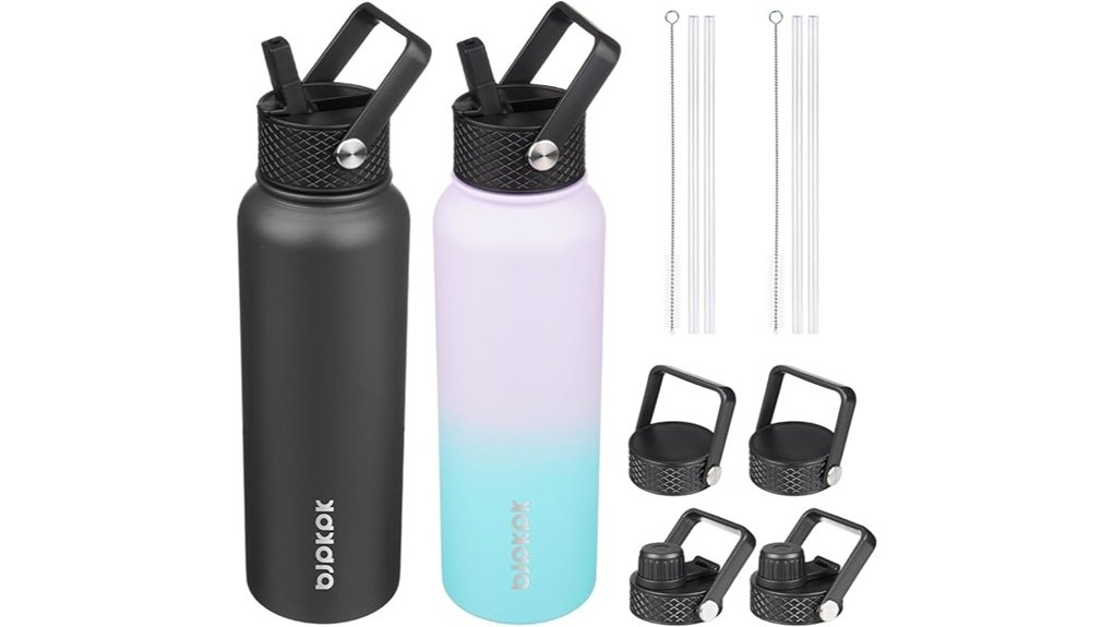 40oz insulated straw bottles