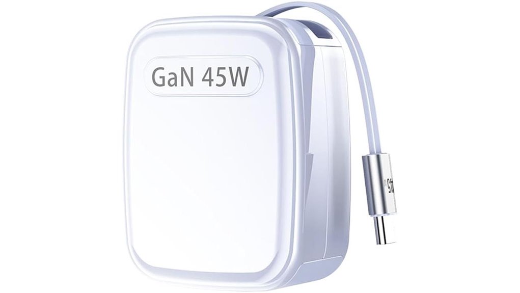 Best GaN Chargers With Retractable Plug (Compact) For Travel 8 45w gan retractable charger