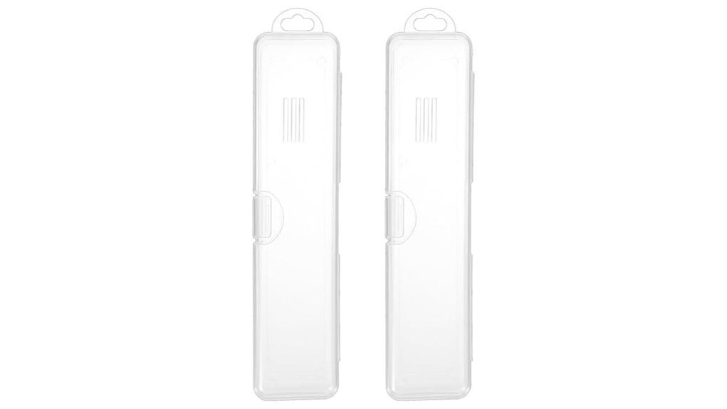 Best Travel Tongue Scrapers: Case Included for On-the-Go Use 11 4 2 piece tongue scraper set