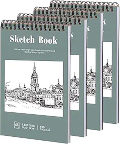 Must-Have Sketchbooks for Traveling Artists 1 4 5 5x8 5 spiral sketchpads