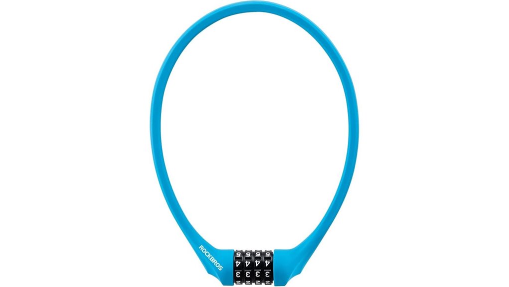 4 digit silicone bike lock