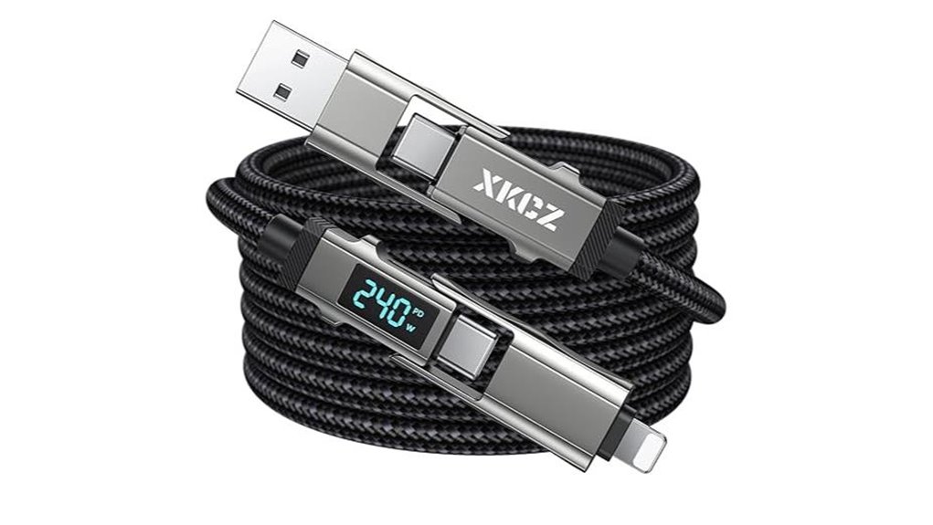Top USB‑C Cables with Wattage Displays for Power‑Savvy Users 13 4 in 1 240w cable display