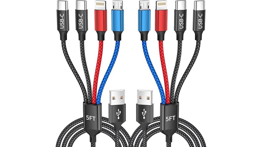 Best Charging Cables That Cover USB‑C and Lightning in One 7 4 in 1 dual travel cable