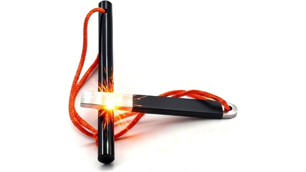 Weatherproof Pocket Fire Starters for Travelers & Campers 1 4 inch waterproof ferrocerium rod
