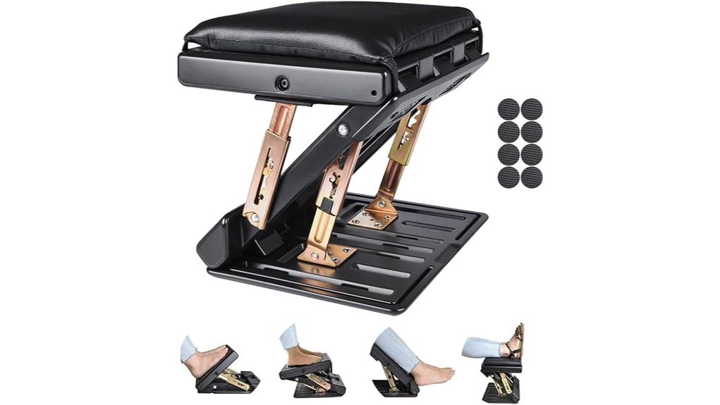 Top Under‑Desk Footrest (Folding) That's Perfect for Home Offices 1 4 level adjustable under desk footrest