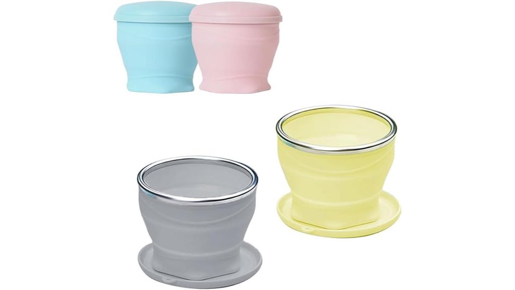 4 pack 180ml silicone mugs