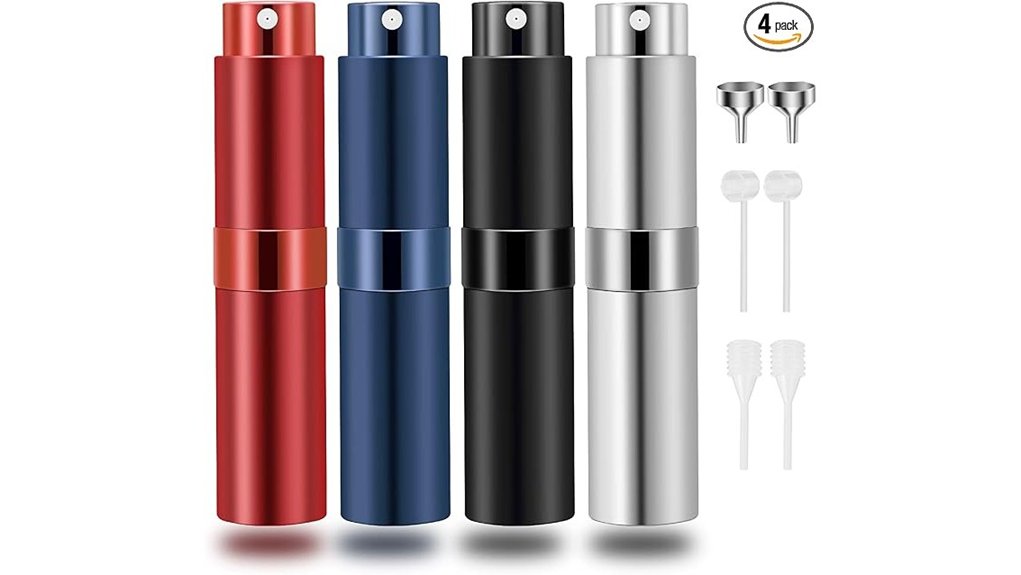 Best Refillable Atomizers for Toiletries: Mister vs Pump 10 4 pack 8ml fragrance sprayers