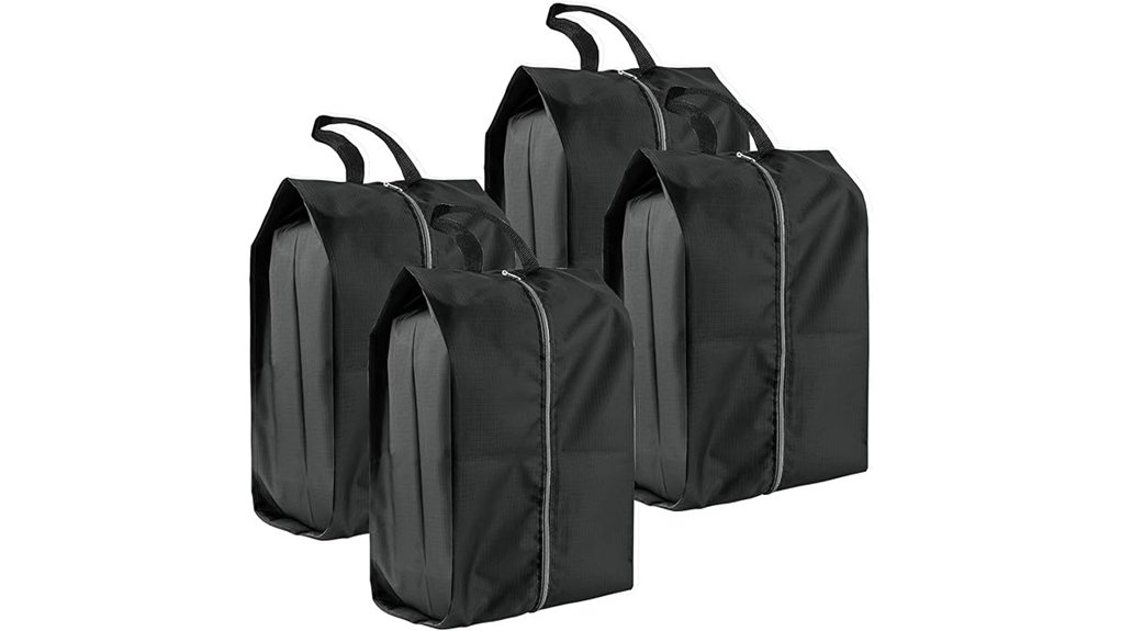 Travel Shoe Bags Keep Dirty Sneakers Odor-Free & Waterproof 9 4 pack durable waterproof bags