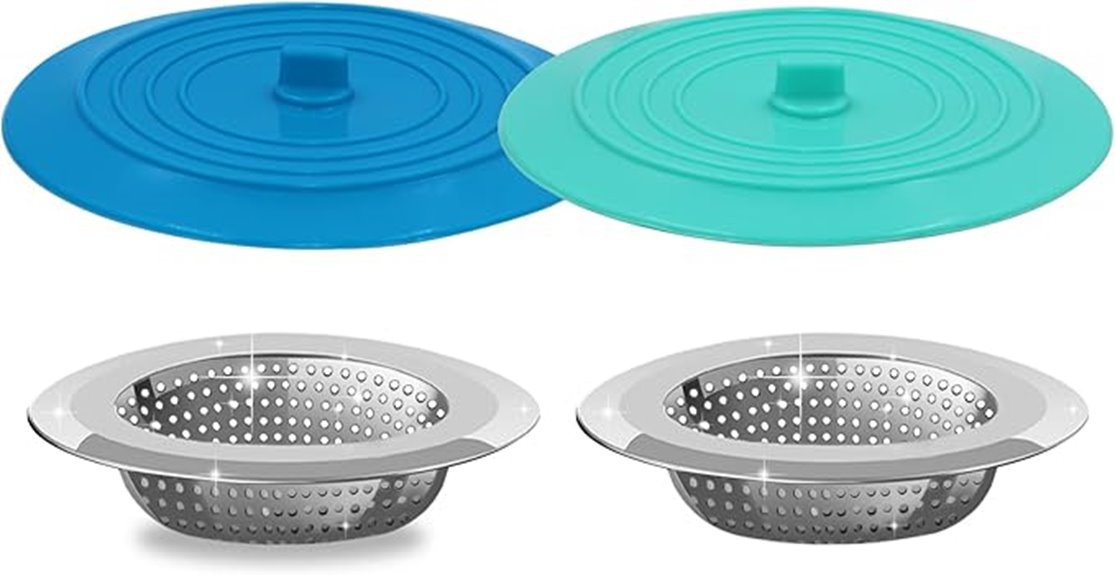 4 pack universal drain strainer