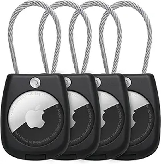 Best Luggage Tracker Holders Mount to Handles (Secure Fit) 3 4 pack waterproof airtag holder