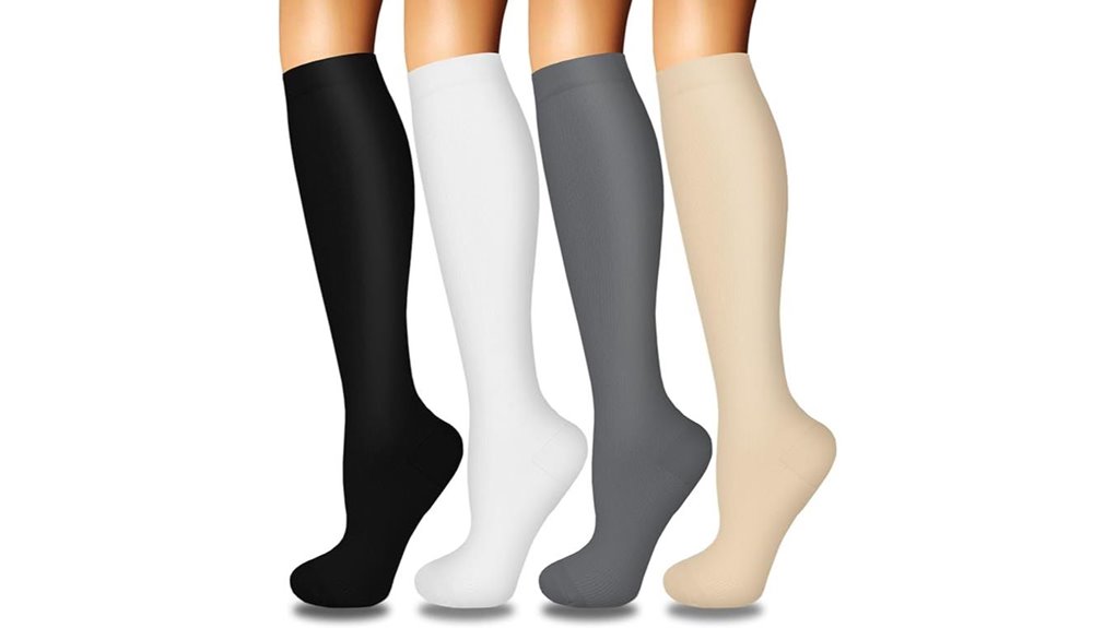 Comfort Compression Compression Socks for Flights to Stay Fresh 10 4 pair women s compression socks