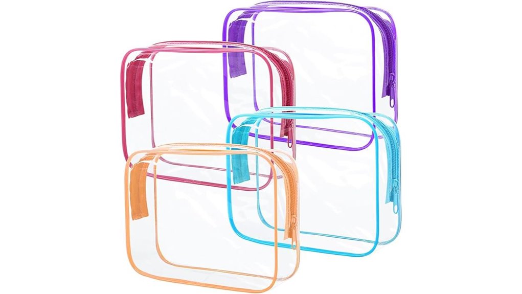 Durable Clear Pouches for Airport Security—What Travelers Love 11 4pack tsa approved clear waterproof zipper