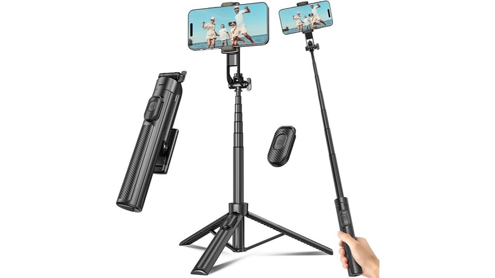 Top Phone Tripods for Travel (Tabletop Stable) Worth Trying 1 50 inch remote selfie stick