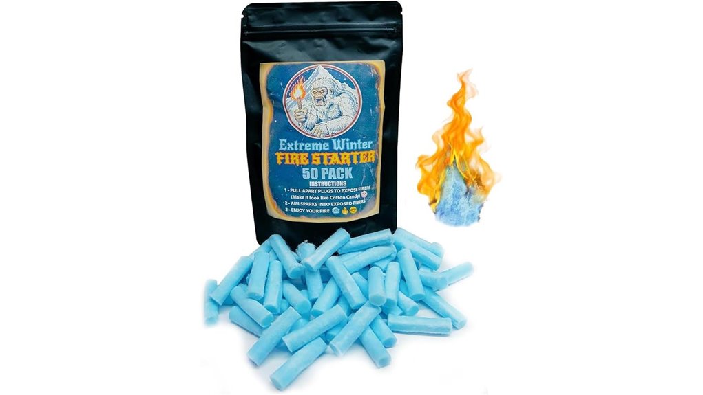 Weatherproof Pocket Fire Starters for Travelers & Campers 9 50 pack weatherproof fire starters