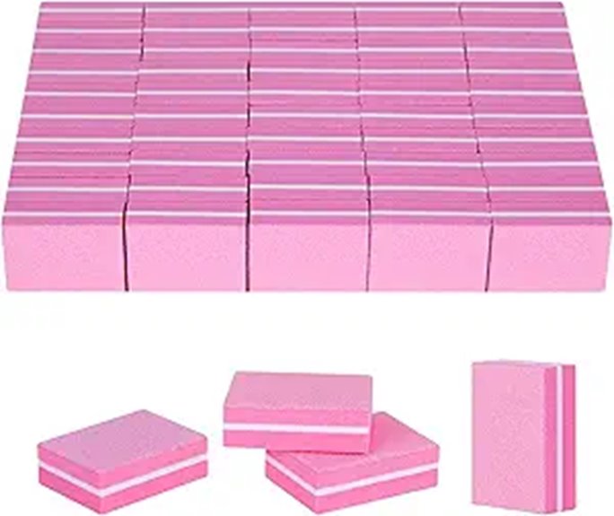 Must-Have Nail Buffer Block Set (Mini) for Every Nail Artist 11 50 piece pink file set