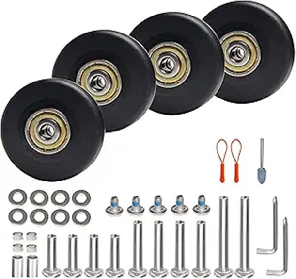 Replacement Luggage Wheels To Keep Your Bags Rolling 13 50mm pu 4 piece wheels
