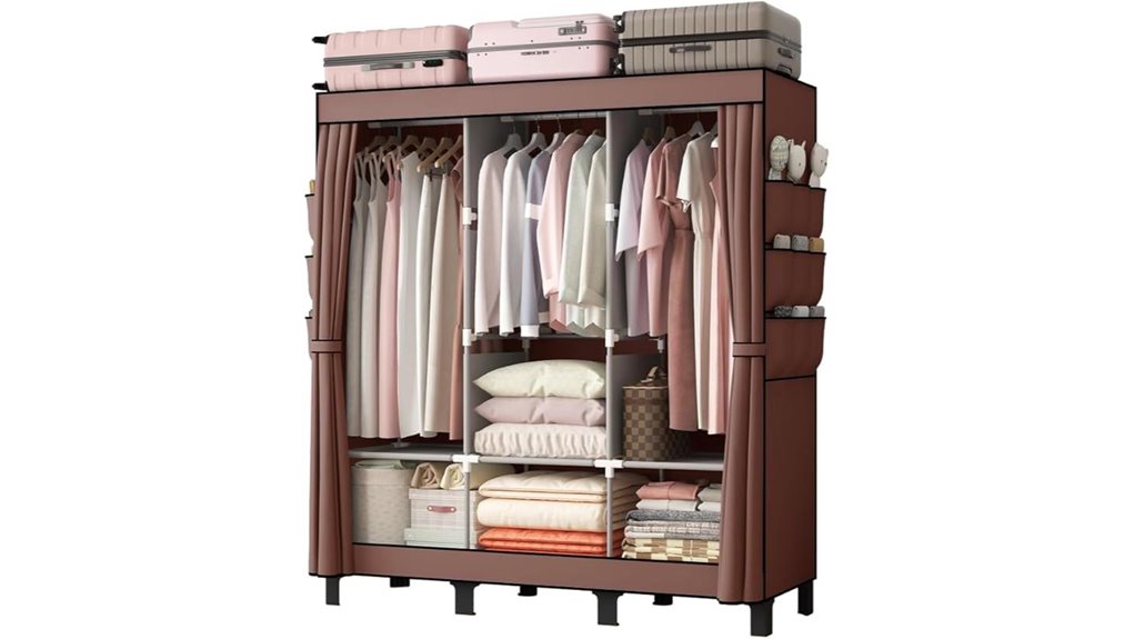 Portable Closet Organizers for Rentals to Keep Your Space Tidy 8 51 inch closet organizer 3 rod