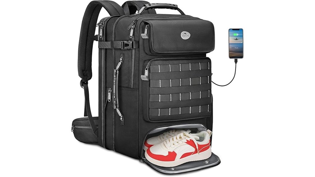 52l expandable backpack shoe