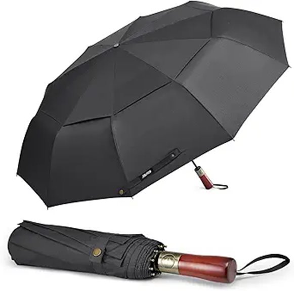 Travel-Friendly Umbrellas for Tall People (Extra Canopy) Best 4 54 inch windproof double canopy