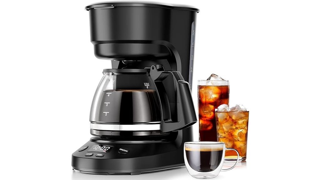 5 cup led coffee maker