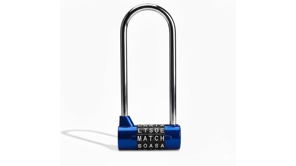 Travel‑Safe Locks (Long Shackle) Hostel Lockers Keep Bag Safe 9 5 digit long blue padlock