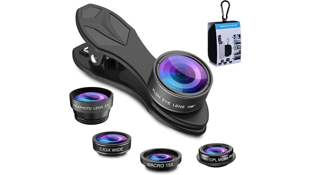 Smartphone Lens Kits for Epic Travel Photos (Wide + Macro) 9 5 in 1 wide macro fisheye