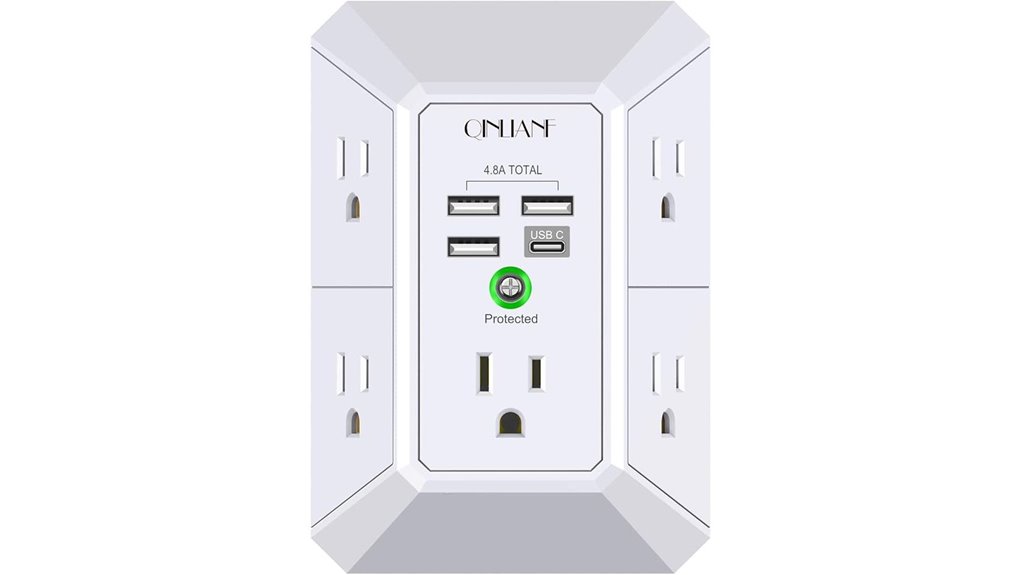 Best Travel Surge Protectors with USB Ports for On‑the‑Go Power 12 5 outlet 4 usb power strip