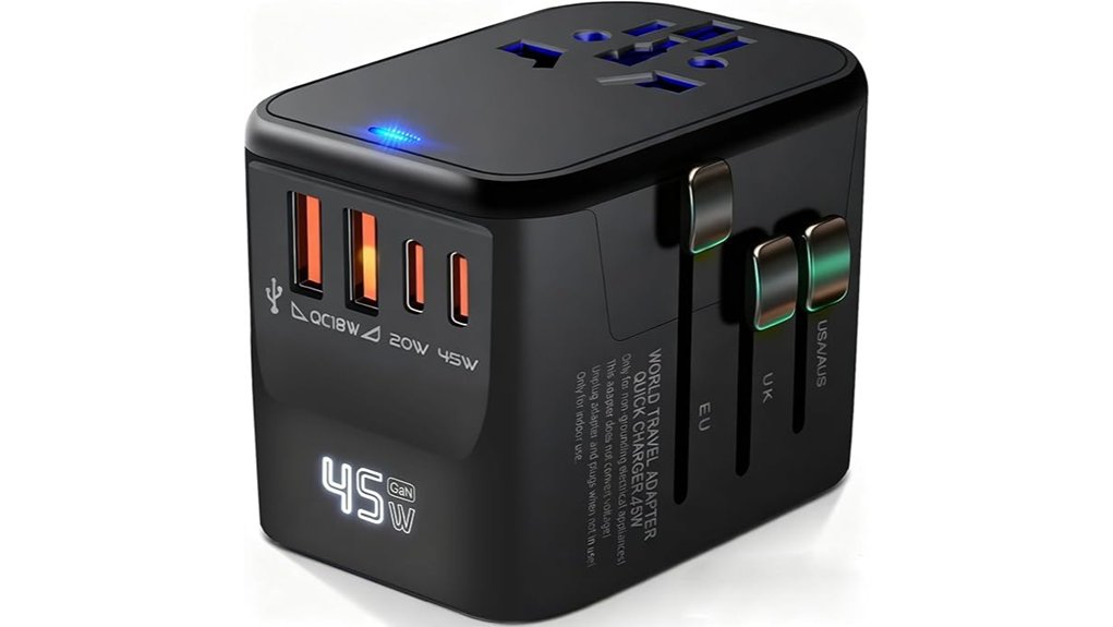 Top USB‑C GaN Chargers with EU/UK/US Plug Set (Modular) 10 5 port gan 45w adapter