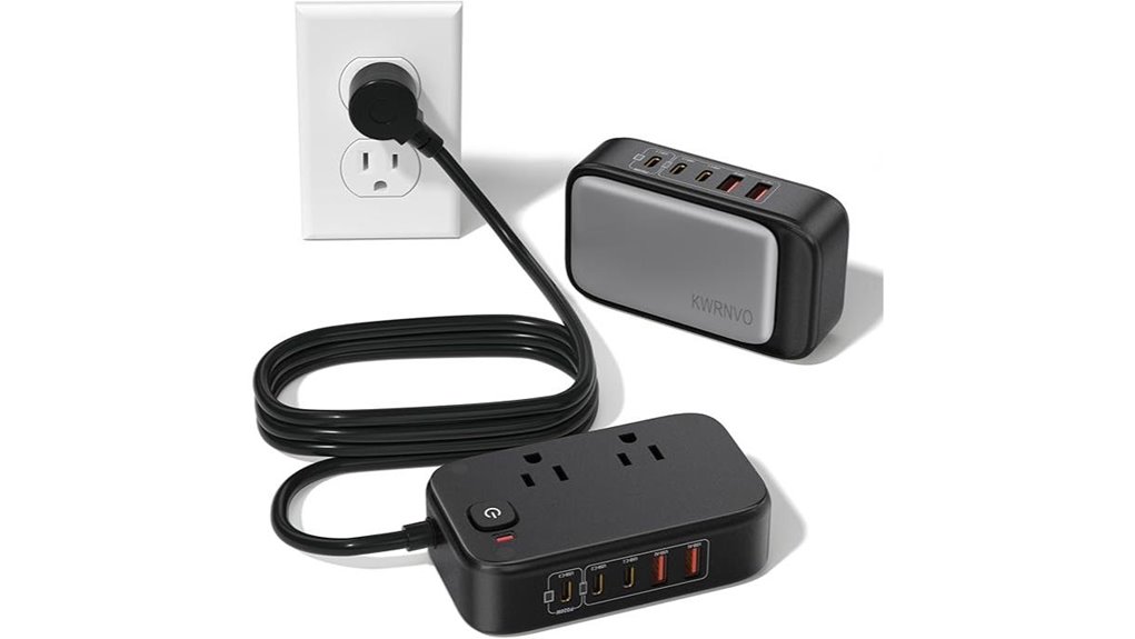Best Compact Travel Power Strips That Fit in Your Backpack 10 5ft travel usb c usb a