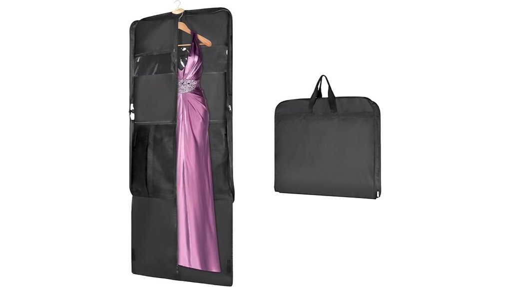 Garment Bags with Shoe Pockets for a Wedding Weekend 4 60 inch foldable dress bag