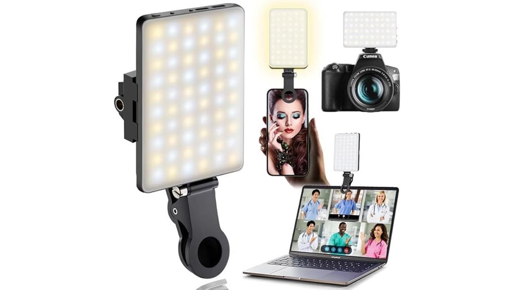 Best Portable Light Panels for Travel Video Calls (Clip-On) 4 60 led tripod light