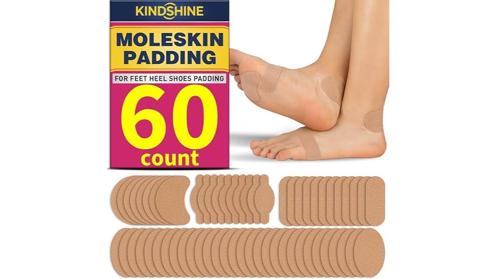 60 piece beige moleskin pads