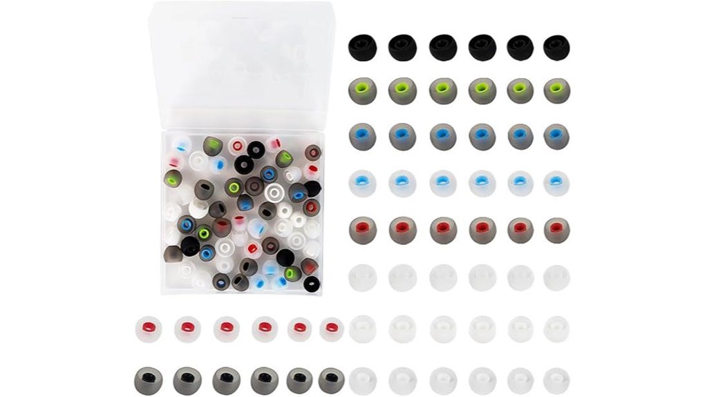 60 silicone earbud tips