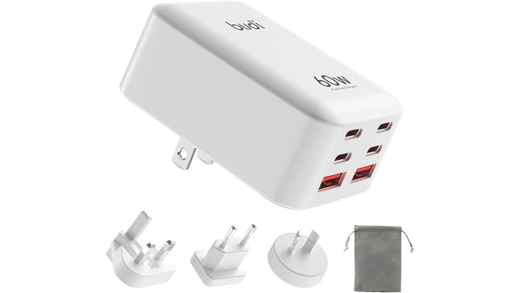 Top USB‑C GaN Chargers with EU/UK/US Plug Set (Modular) 8 60w gan 6 port charger