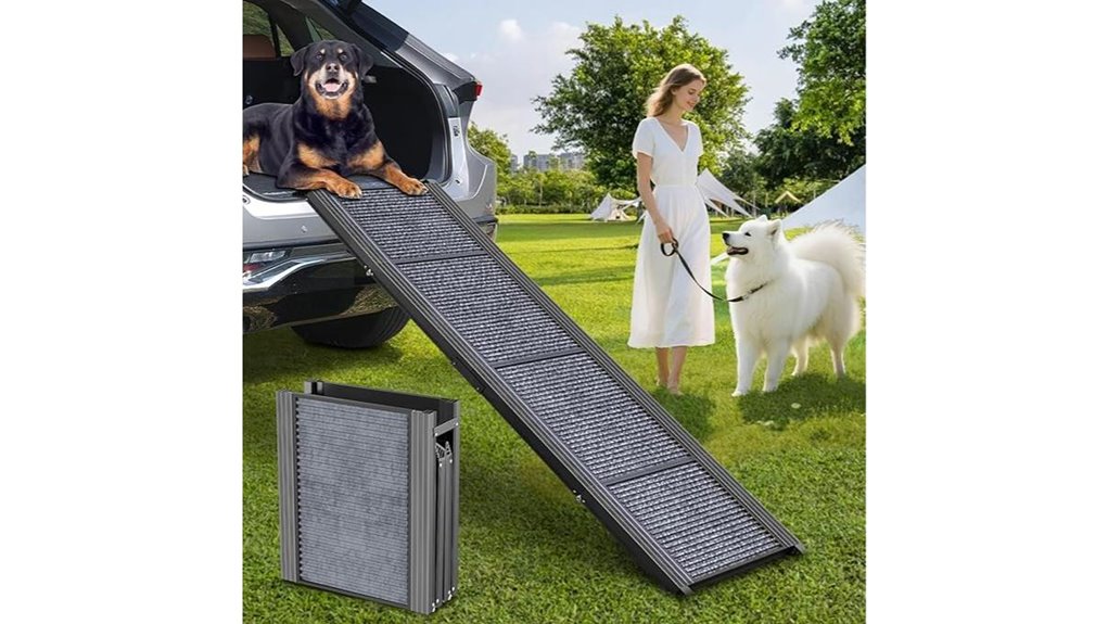 Foldable Pet Ramps for Car Travel Keep Your Furry Friend Safe 6 63 inch folding ramp 250 lb