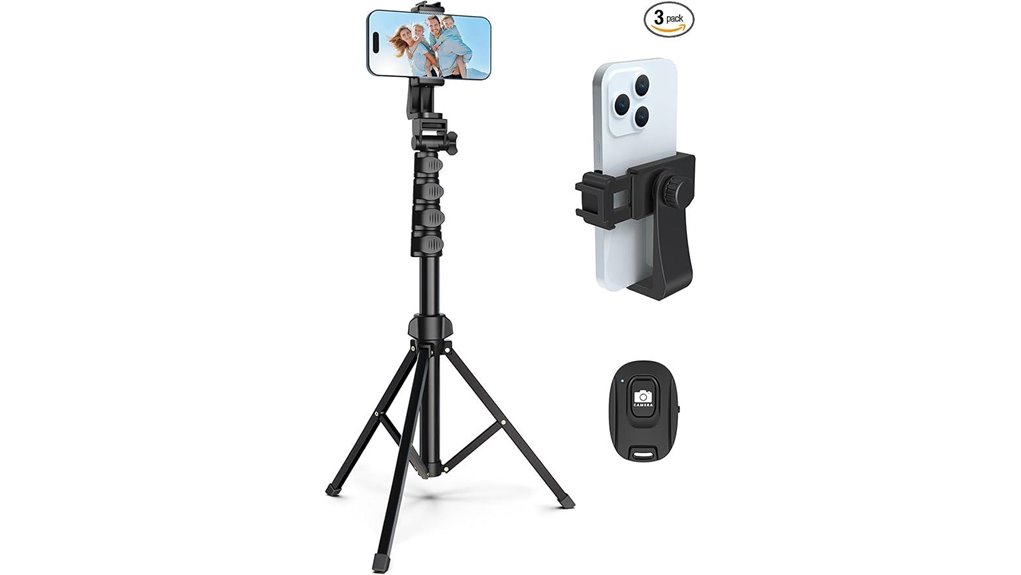 Top Phone Tripods for Travel (Tabletop Stable) Worth Trying 12 64 inch adjustable tripod remote