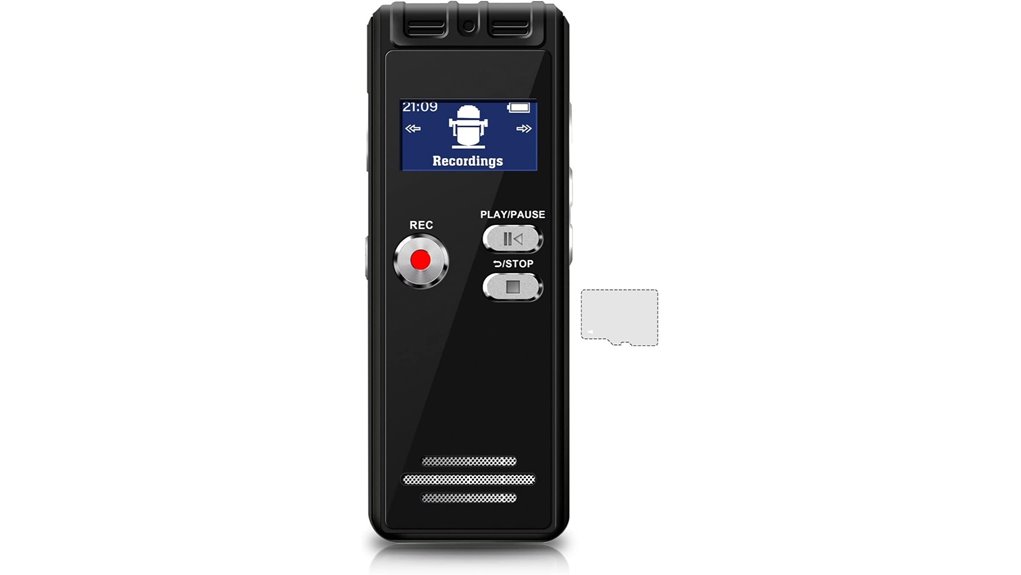Mini Recorders for Travel Interviews with Simple Controls 10 64gb microsd voice activated recorder