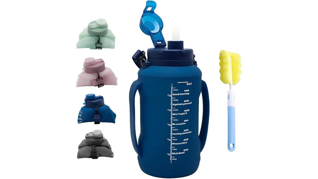 Foldable Water Bottles Airports That Pass Security Blindly 13 64oz blue foldable kettle