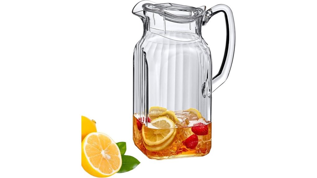 Best Water Pitcher (Shatterproof) That Won’t Break at a Drop 9 64oz clear water pitcher