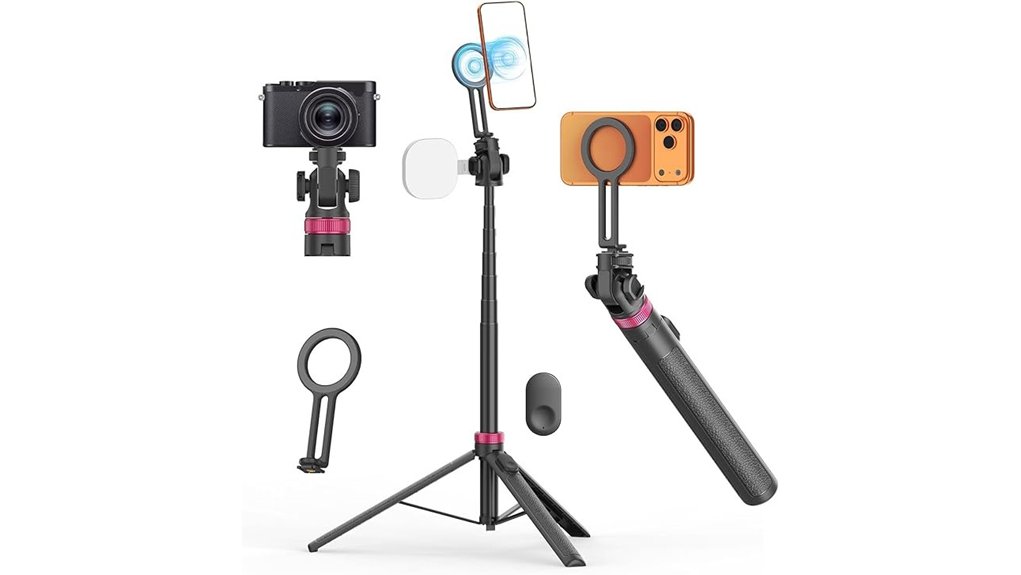 Quick-Setup Portable Phone Tripods with MagSafe Mounts 14 69 inch magnetic phone tripod